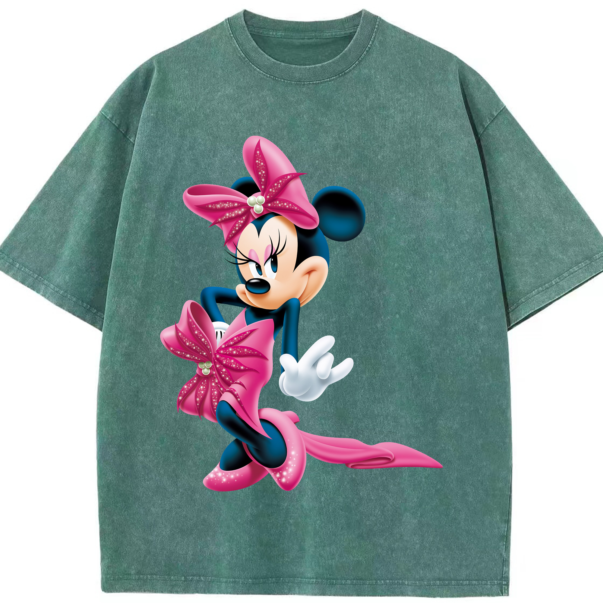 （画像用） ミッキーマウス Mickey Mouse 綿100% ヴィンテージ風 半袖Tシャツ（フロントプリント）